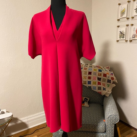 Vince Pink Magenta Short Sleeve Shift Dress Small - Picture 8 of 9